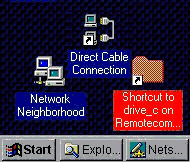 The Direct Connect ICON Appears as Two
Computers and a Small Connecting Cable